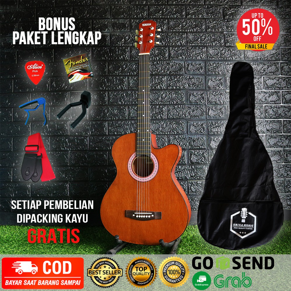 SIAP KIRIM GITAR AKUSTIK PEMULA CUSTOM MURAH BANYAK BONUS PAKET BUNDLING TERMURAH