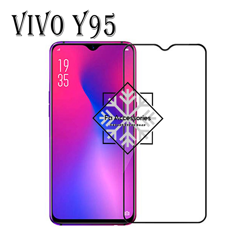 TEMPERED GLASS 5d full lem VIVO Y95 HITAM