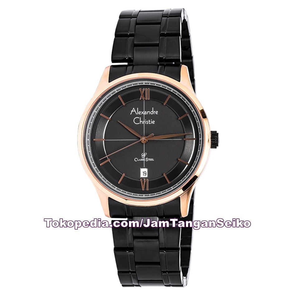 Jam Tangan Pria Alexandre Christie AC 8505 MD BBRBA Original Stainless
