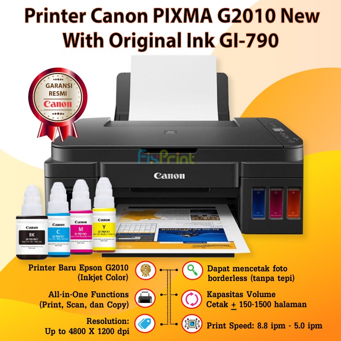 Printer Canon PIXMA G2010 (Print, Scan, Copy) New Garansi Resmi