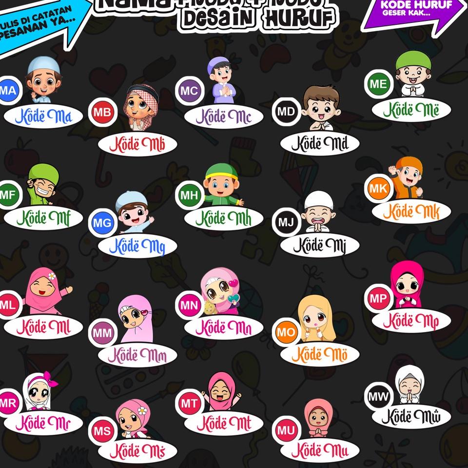 

Bestseller 9LKWT Stiker Baju Nama Anak 43 Murah Banget