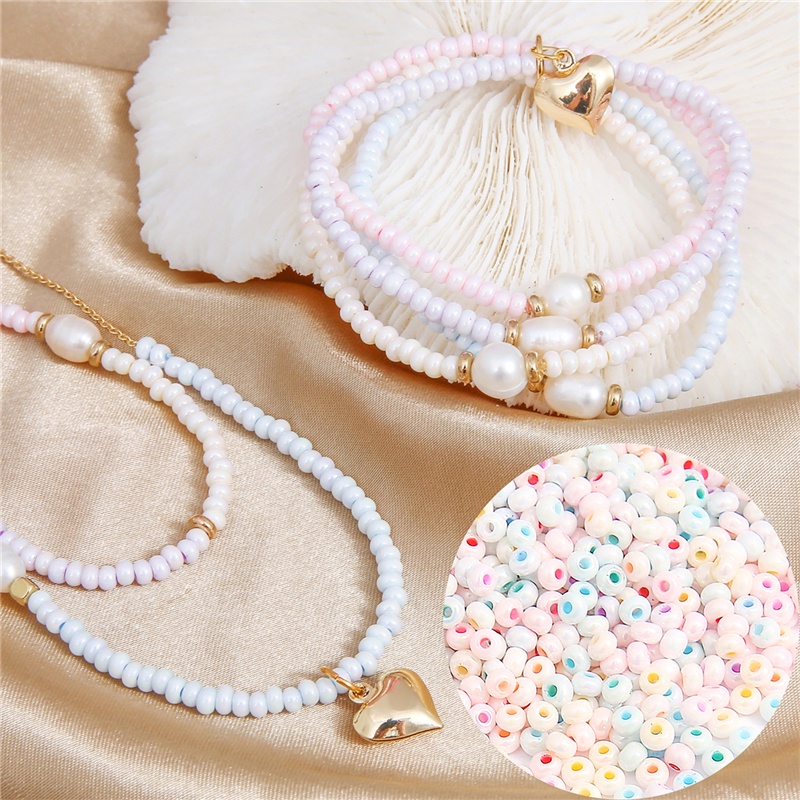 Kualitas Tinggi 660 Pcs/lot 8/O 3 Mm Padat Susu Kaca Biji Manik-manik Kaca Manik-manik untuk Anting-Anting Gelang Kalung DIY Perhiasan Aksesoris