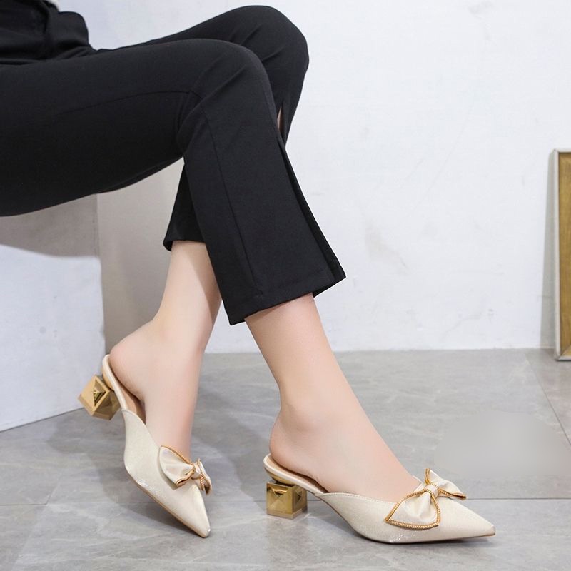 RYX - Rosie Glimmer Sepatu Heels Hak Kotak Wanita Casual / Pesta - Ori Import