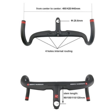 Integrated Dropbar Carbon Aeronova - Model P1
