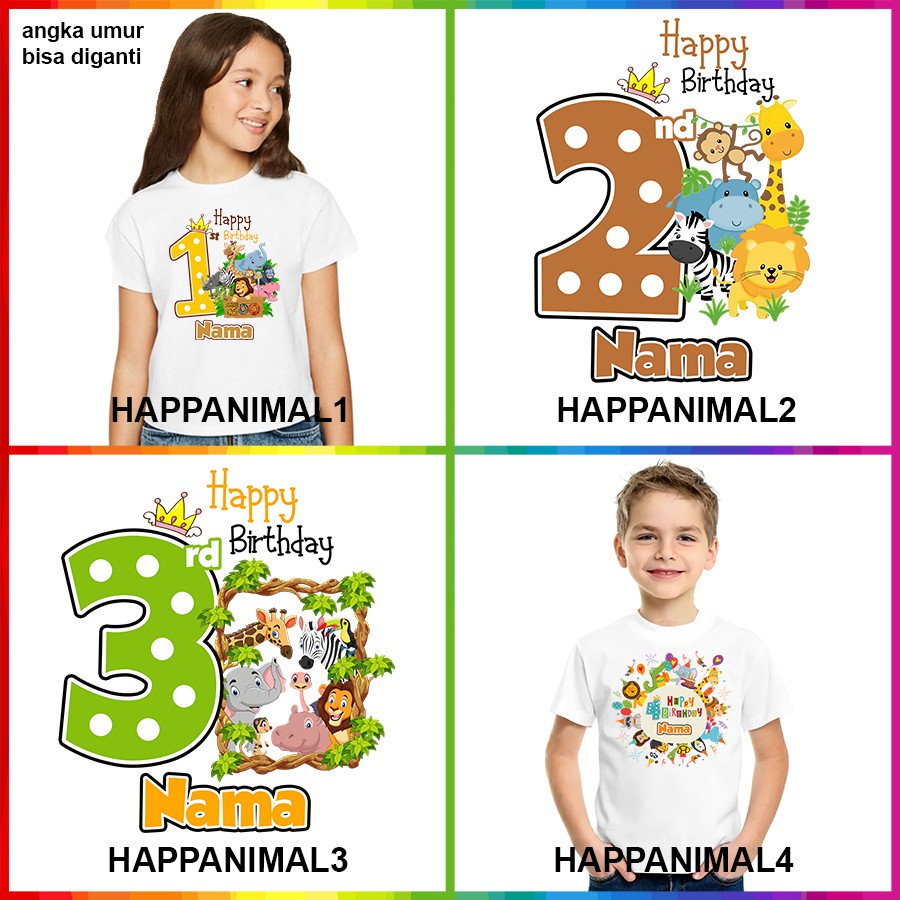 [FREE NAMA!!] Baju Kaos ANAK DAN DEWASA ANIMAL ZOO SAFARI BANYAK MOTIF