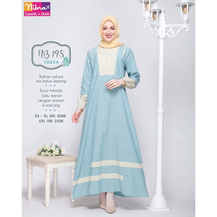 GAMIS DRESS WANITA MUSLIM NIBRAS NB 198