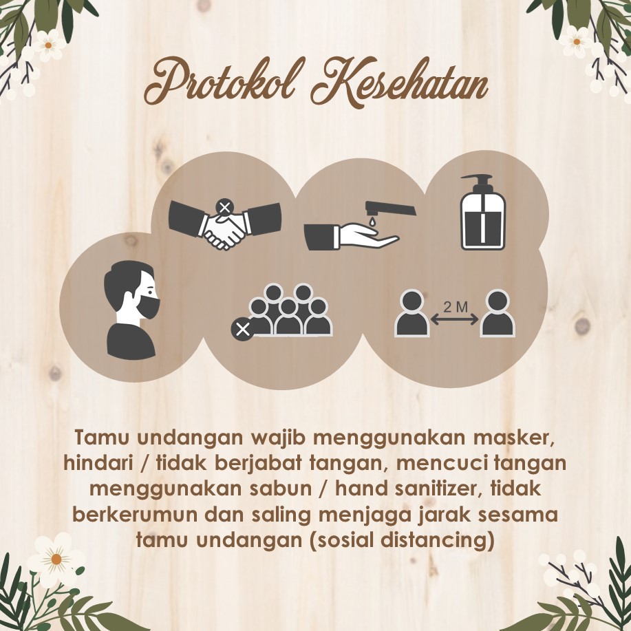 Undangan Mencatat Protokol Kesehatan - Batuk/pilekistirahatlah yang cukup di rumah dan bila ...