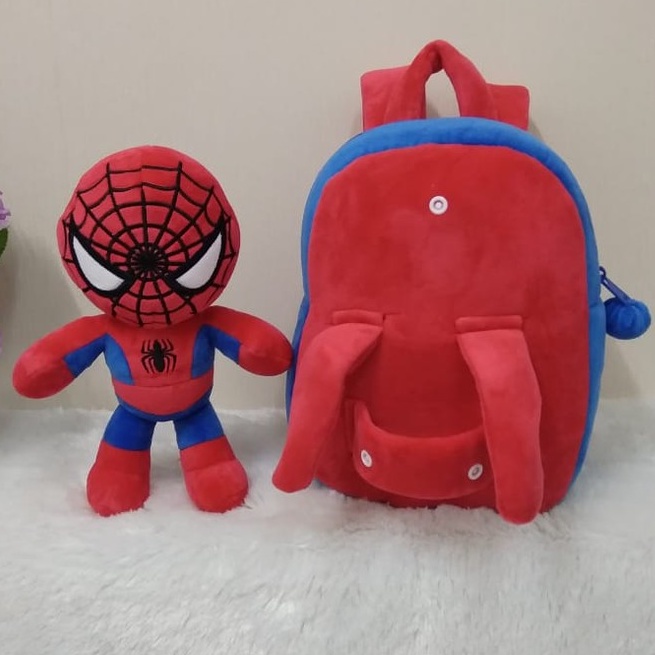 Tas Ransel Batman Backpack Bisa Lepas/Tas Boneka/Tas Avanger/Tas Spiderman/Tas Anak Paud/Kado Tas