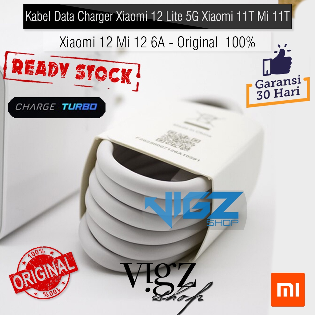 Kabel Data Charger Xiaomi 12 Lite 5G Xiaomi 11T Mi 11T Xiaomi 12 Mi 12 6A 100%