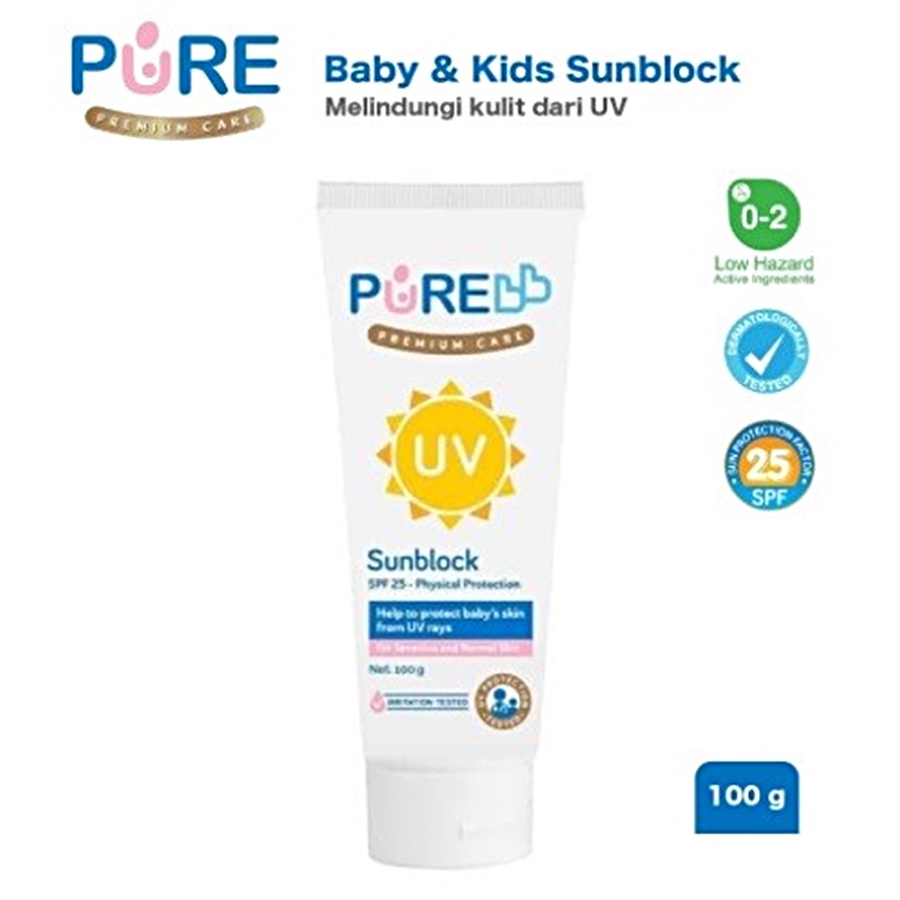 Pure Baby Sunblock 100gr Krim Bayi Perlindungan Matahari