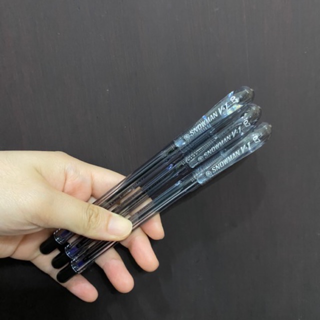 

Snowman V1 semi gel pen 0.7mm ready stock makassar pen hitam,biru,merah HARGA ECER