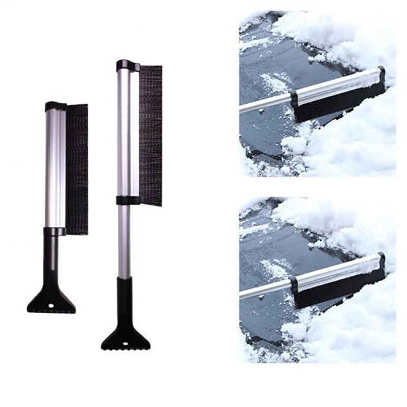 Outdoor Telescopic Snow Brush Ice Shovel Removal Car Defrosting Deicing Scraper Cleaner Tool