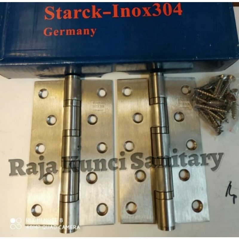 Engsel Starck 5&quot;X3&quot;x3mmx4BB Stainless SUS 304/Engsel Pintu Starck 5 Inch