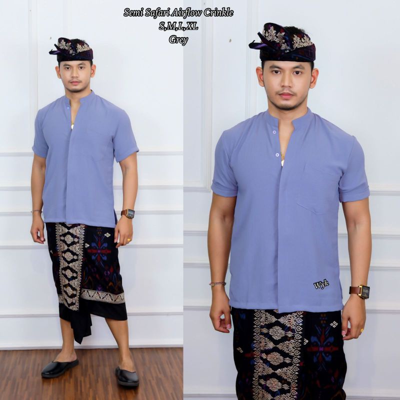 Baju Koko/Semi Safari Airflow/Baju Saja/Size Bule