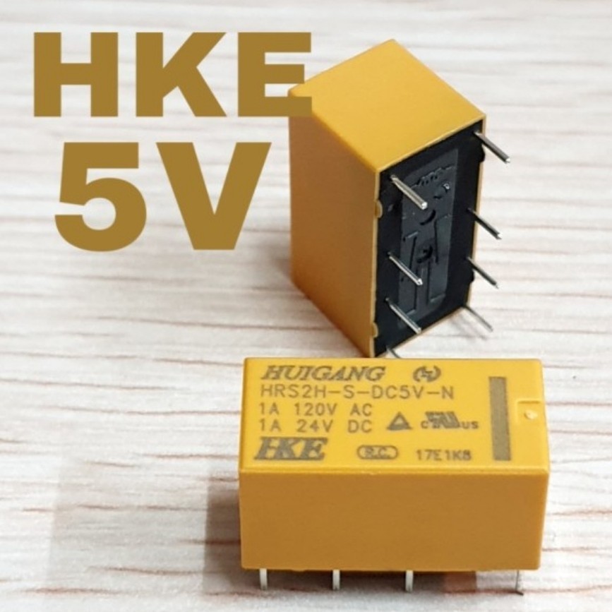 HK19F-DC5V-SHG Coil DPDT 8 Pin Relay PCB Type HK 19F 2NO 2NC DC 5V 8p