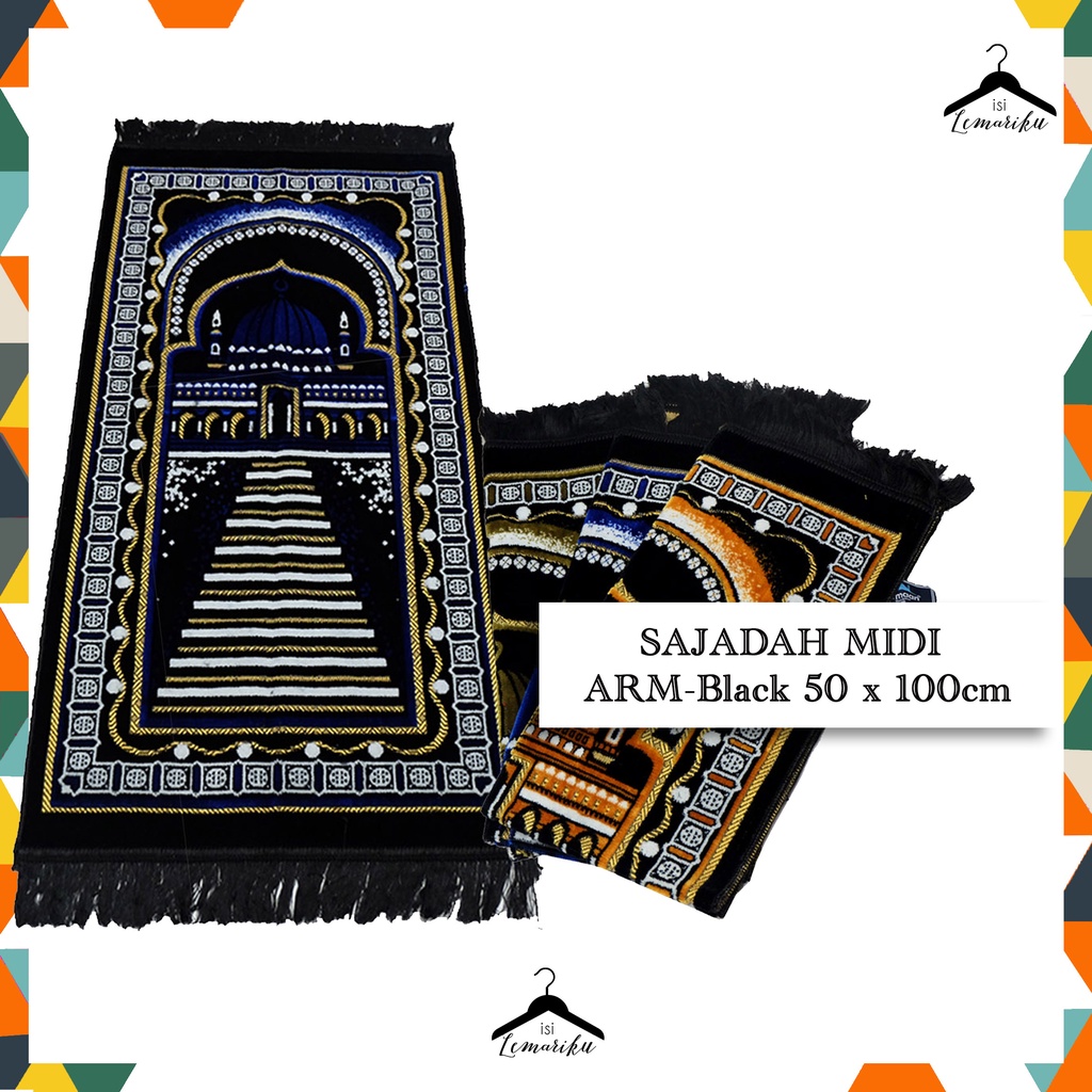 Sajadah Special Black Arm-Midi 50 x 100cm