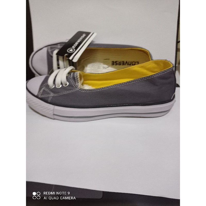 Sepatu wanita Flatshoes Grey 3Hole Sepatu Sneakers  All Star