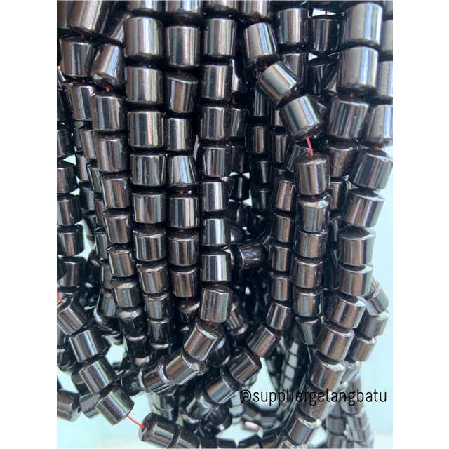 bahan batu brustin TABUNG 5 X 8MM hematite badar besi blustin magnetic