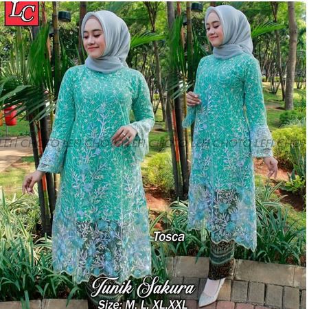 set kebaya tunik sakura berkualitas