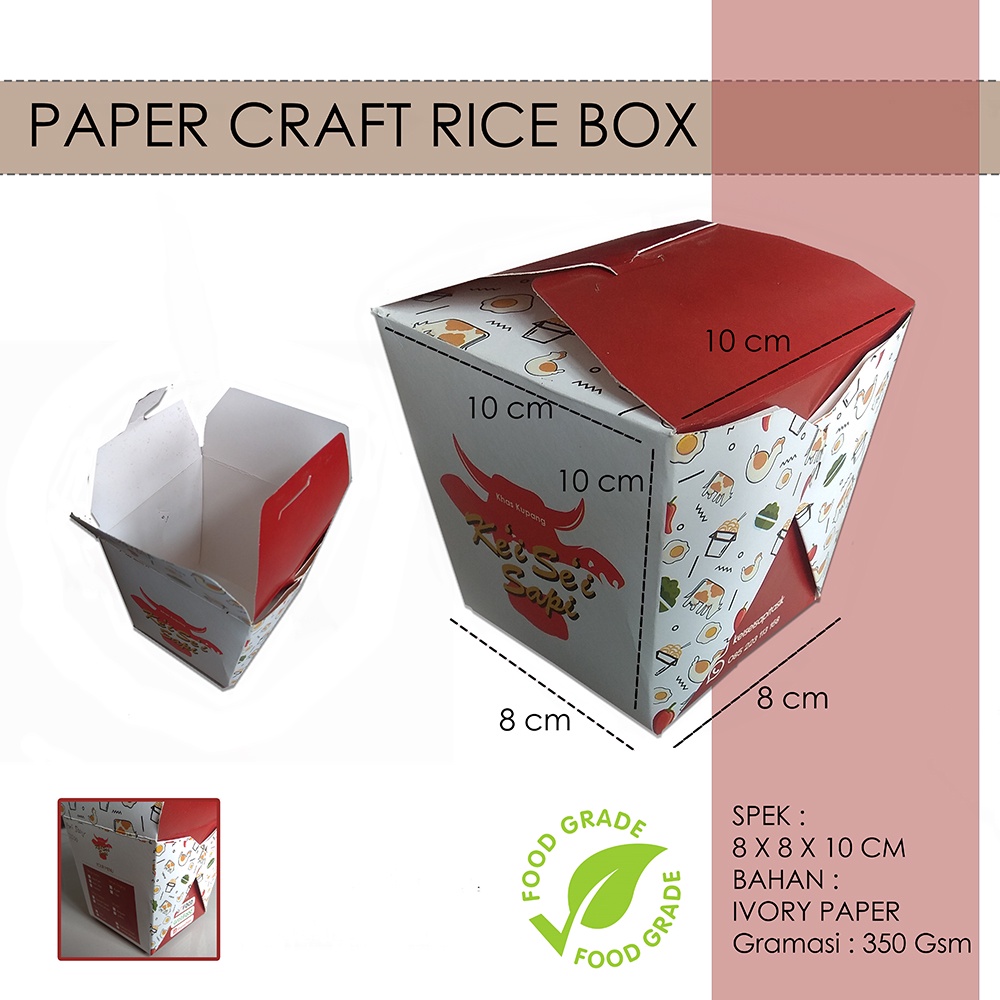 

RICEBOX WARNA PAPER BOX COSTUM // KERTAS IVORY
