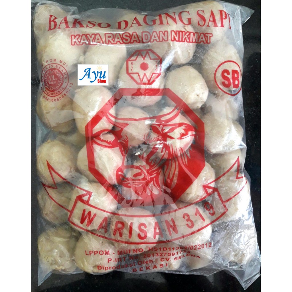 

Bakso Sapi Urat Halus SB Isi 50 Butir Cap Warisan 319 700gr