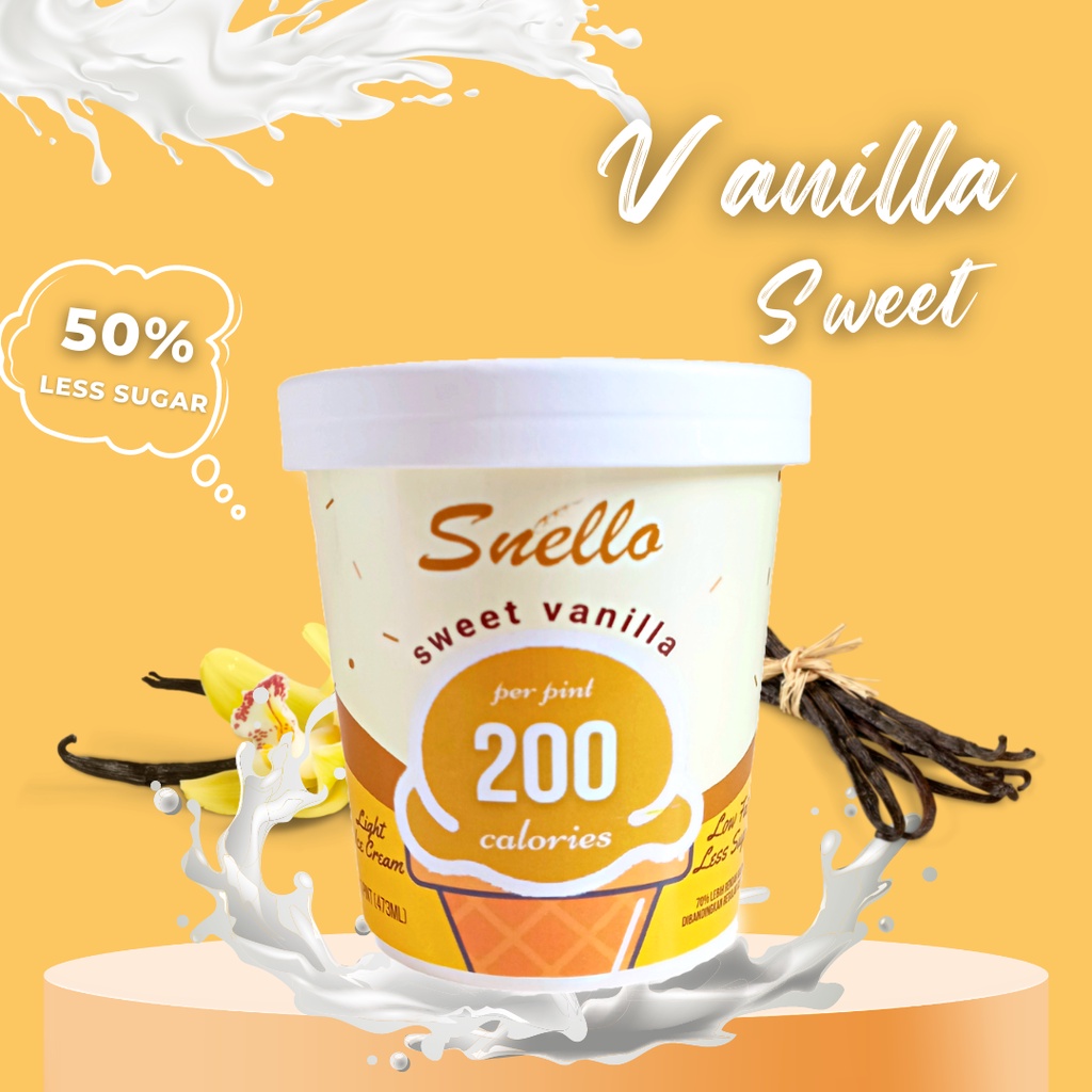 

Snello Gelato - Es krim Rendah Kalori - Sweet Vanilla