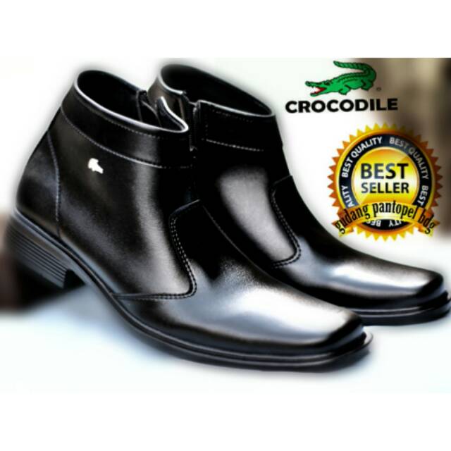 Sepatu Pria Pantofel Kulit Asli Formal Kerja Kantor Anti Slip Murah Hitam