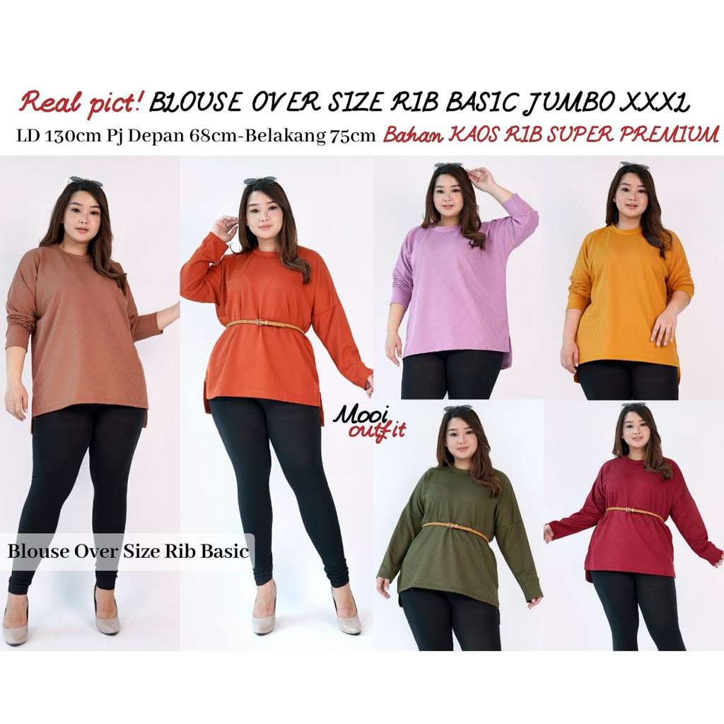 Blouse Oversize - Blouse Jumbo - Kaos Knit Jumbo