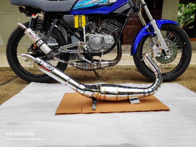 Knalpot RX King YKJ Racing Kolong Kobra Chrome Cacing Super Pro Terbaru Super Garing-2