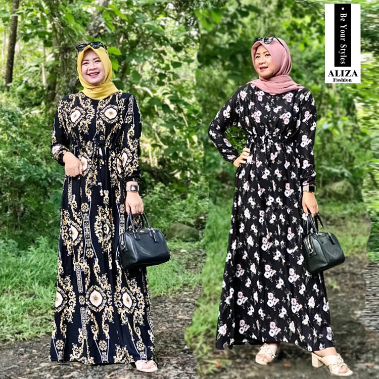 HOME DRESS BY ALIZA GAMIS SYARI KEKINIAN KATUN RAYON TWILL PREMIUM
