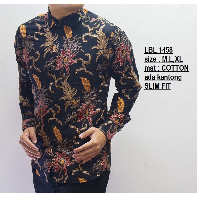 KEMEJA BATIK PRIA SLIM FIT BAJU BATIK BATIK PRIA PREMIUM ACS162