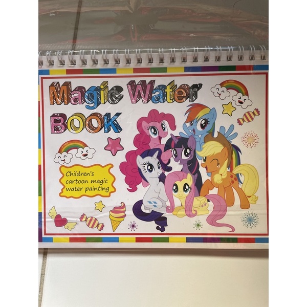Magic Water Book Color Buku Mewarnai Menggambar Ajaib dengan Pena isi Ulang-Unicorn yang Cantik