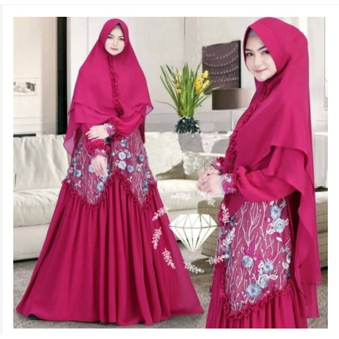Baju Gamis Syari Syar'i Marisa Premium Busui Friendly Cantik Modis Kekinian Terbaru Jumbo Dewasa