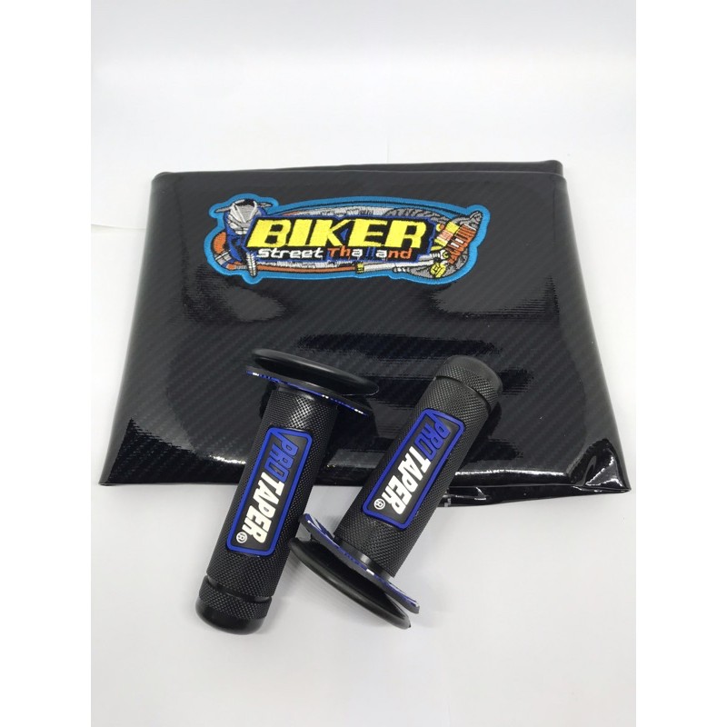 Paket Motor Kulit Jok Carbon + Handgrip Protaper # 3 Warna