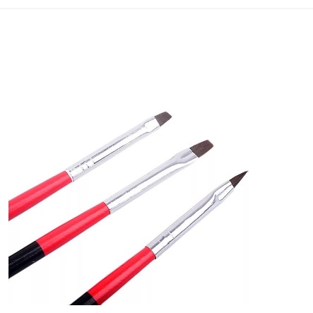 3pcs Acrylic 3d Flower Brush Gel liner Brush Nailart Black Red Kuas Menggambar Nail Art