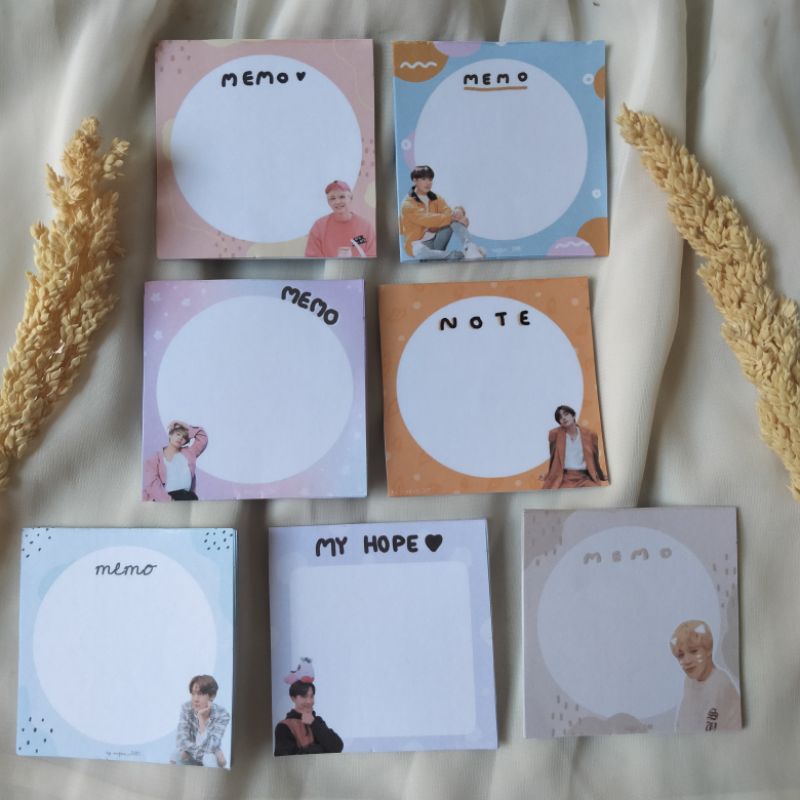 

(ariani.shopp) Memo pad | Memo sheet | Memo sheet lucu | Memo pad aesthetik BTS