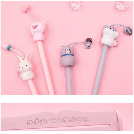 

Pulpen gel LED import / pen gel lampu warna pig kelinci tikus kucing import murah grosir / atk murah