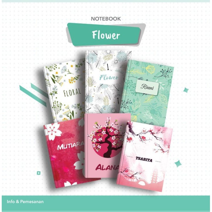 

Notebook Custom Nama | Jurnal | Diary | Buku Agenda | Notes Catatan Flower Bunga Sakura Floral