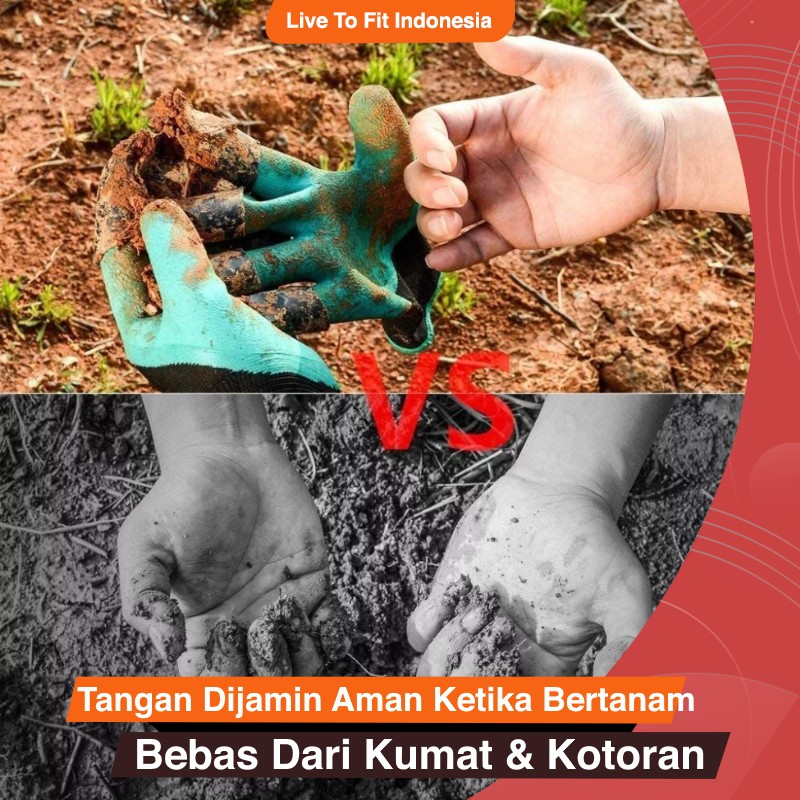 Garden Genie Gloves Sarung Tangan Peralatan Kebun Taman Cakar