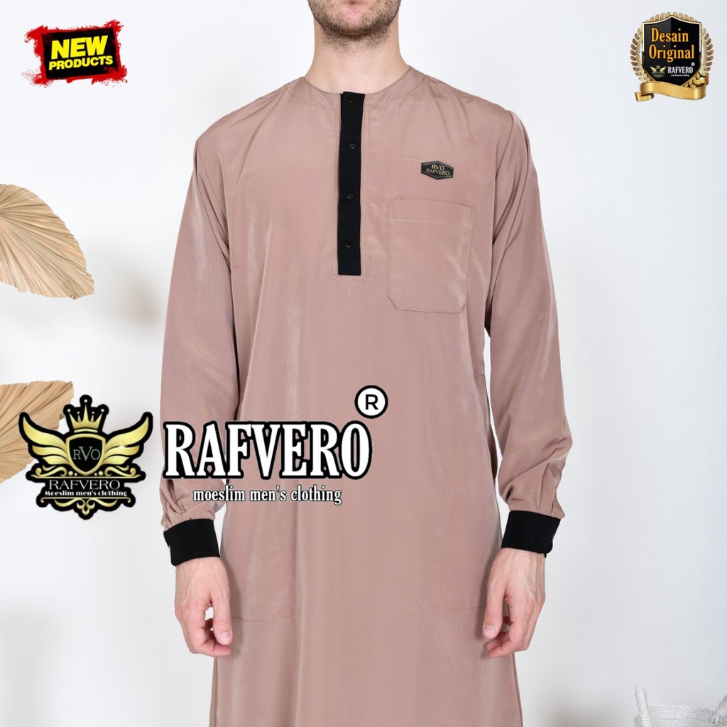 Gamis Muslim Pria Jubah Dewasa Original Rafvero Al Mannaf