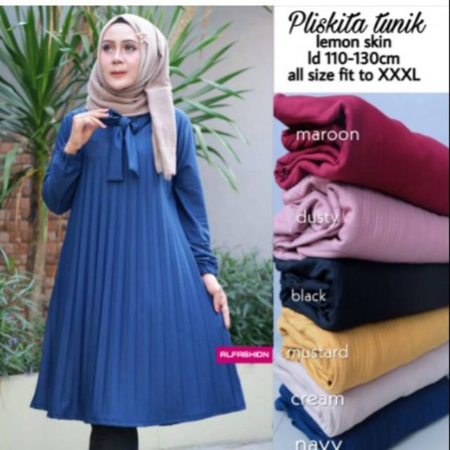 Tunik plisket size jumbo