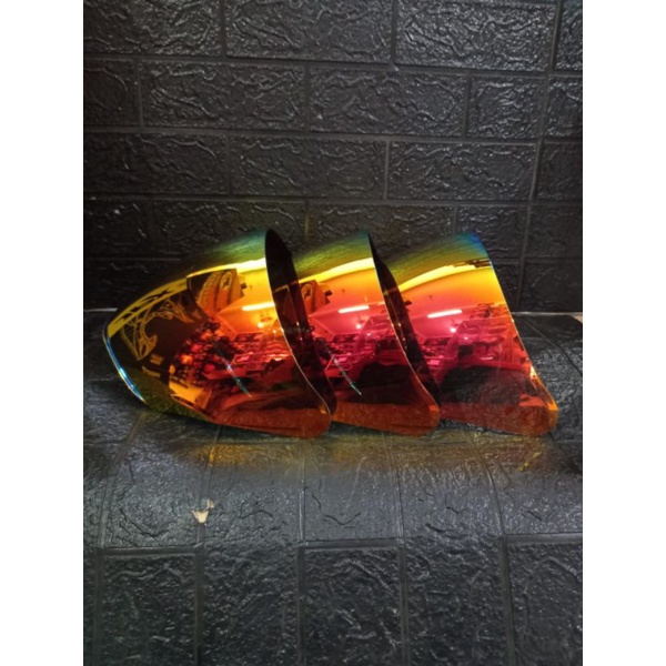 VISOR HELM KYT NFJ IRIDIUM RED GOLD ORIGINAL KYT