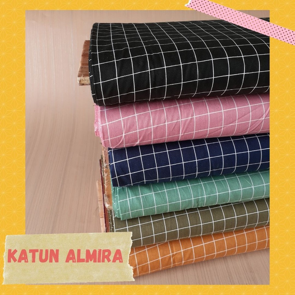 Katun Jepang Tokai Senko Ori Kotak kotak