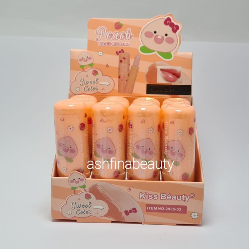 LIP BALM KISS BEAUTY PEACH SWEET COLOR LUSINAN