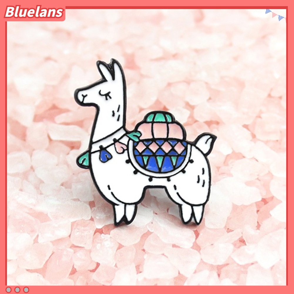 Bros Pin Enamel Bentuk Kartun Alpaca Untuk Dekorasi Jaket Denim