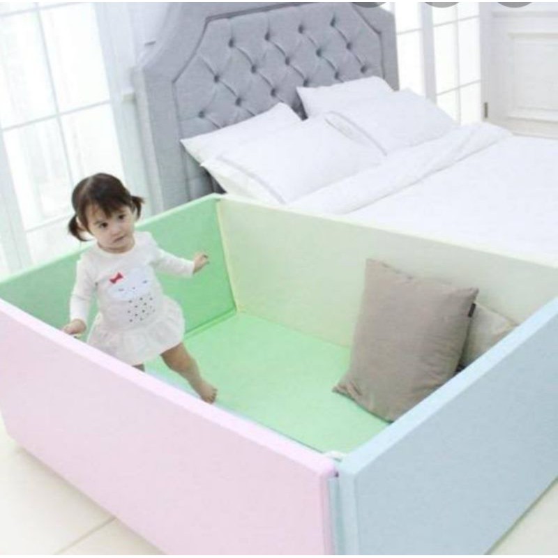 Playmat matras bermain anak - bumper box - alas bermain anak bentuk bok bayi