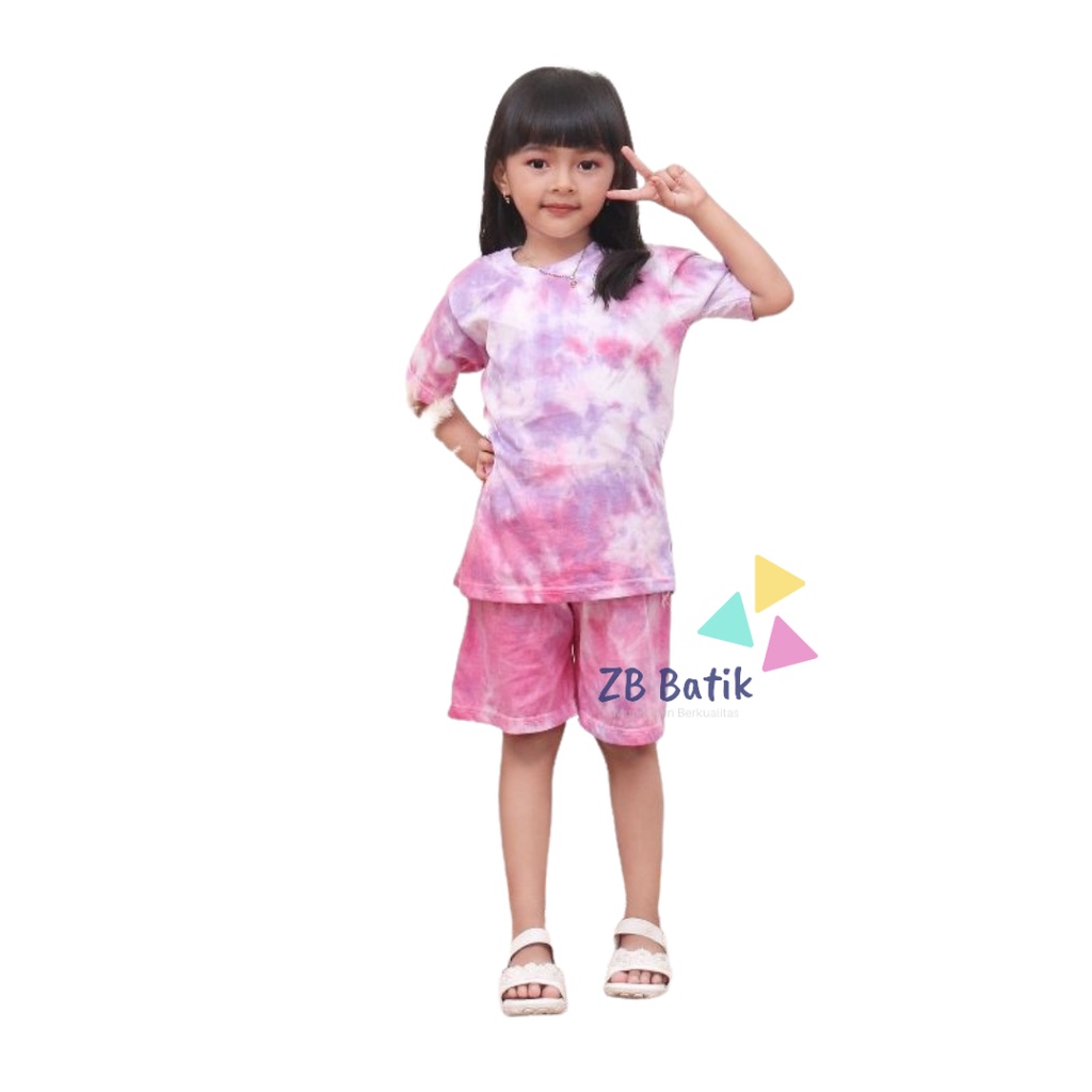 Setelan Baju Tye Dye Anak Murah Usia 1-10 Tahun Untuk Anak Laki-laki dan Perempuan