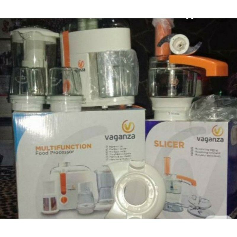 Promo 1 Set Lengkap FOOD PROCESSOR VAGANZA Blender Multifungsi Jus Santan Bumbu Susu Daging Slicer