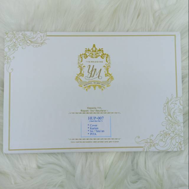 undangan Hardcover pita cantik elegan