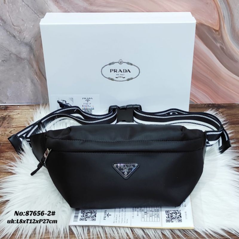 WAISTBAG PRADA TAS SELEMPANG PRIA WANITA QUALITY IMPORT HARGA MURAH